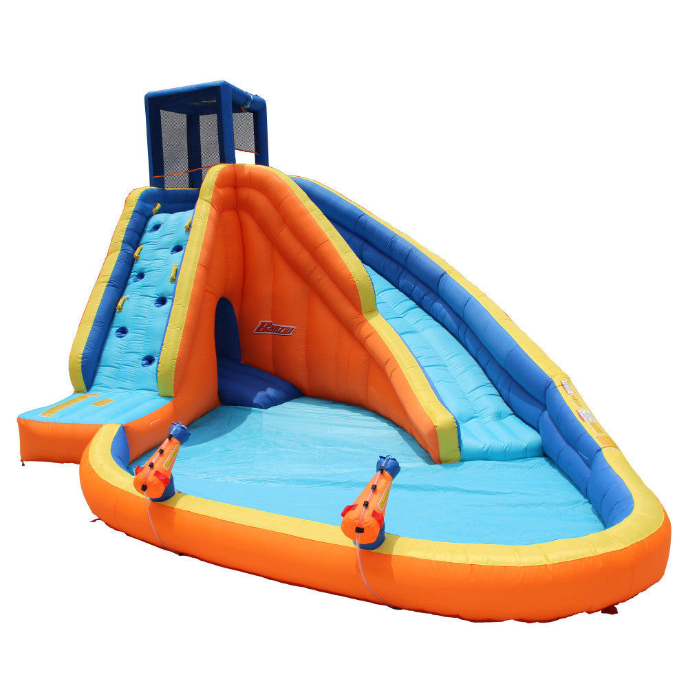 Banzai Sidewinder Blast Inflatable Water Park with Slide and Pool