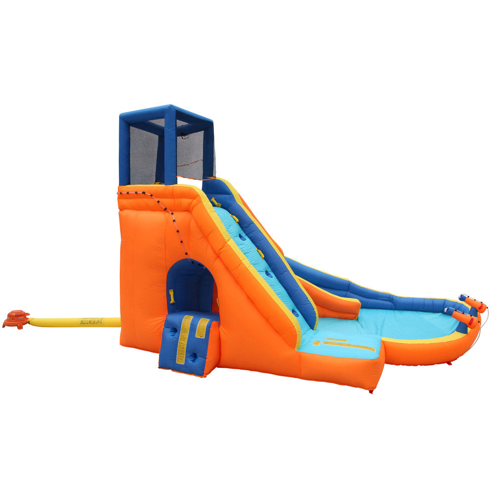 Banzai Sidewinder Blast Inflatable Water Park with Slide and Pool