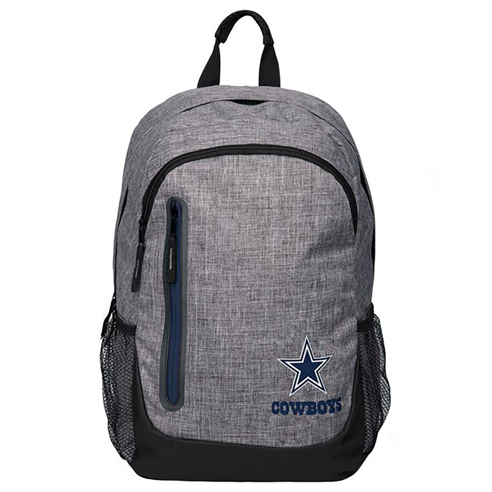 Dallas Cowboys NFL Heather Grey Durable Backpack for School and Travel