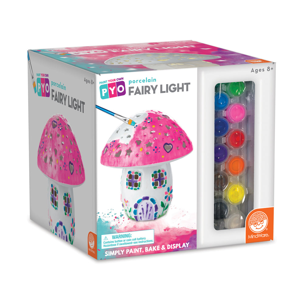 MindWare Paint Your Own Porcelain Fairy House Light Kit