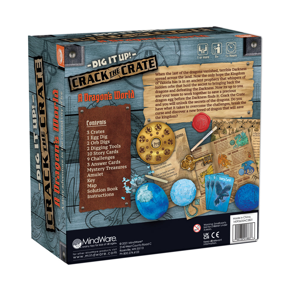 MindWare Dig It Up! - Crack the Crate: Dragon's World Excavation Kit