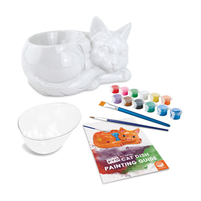 MindWare Creative Arts Paint Your Own Porcelain Cat Dish Kit