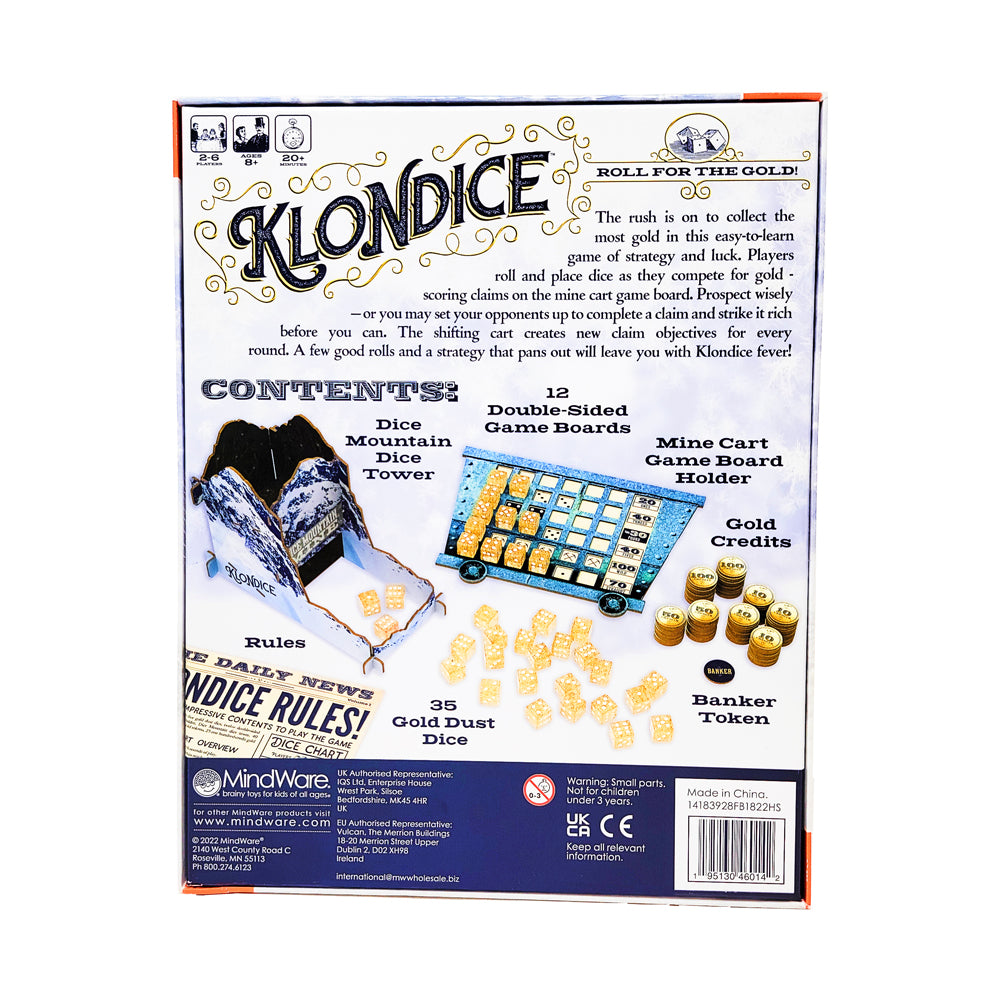 Klondice Roll for the Gold! Strategic Family Dice Game