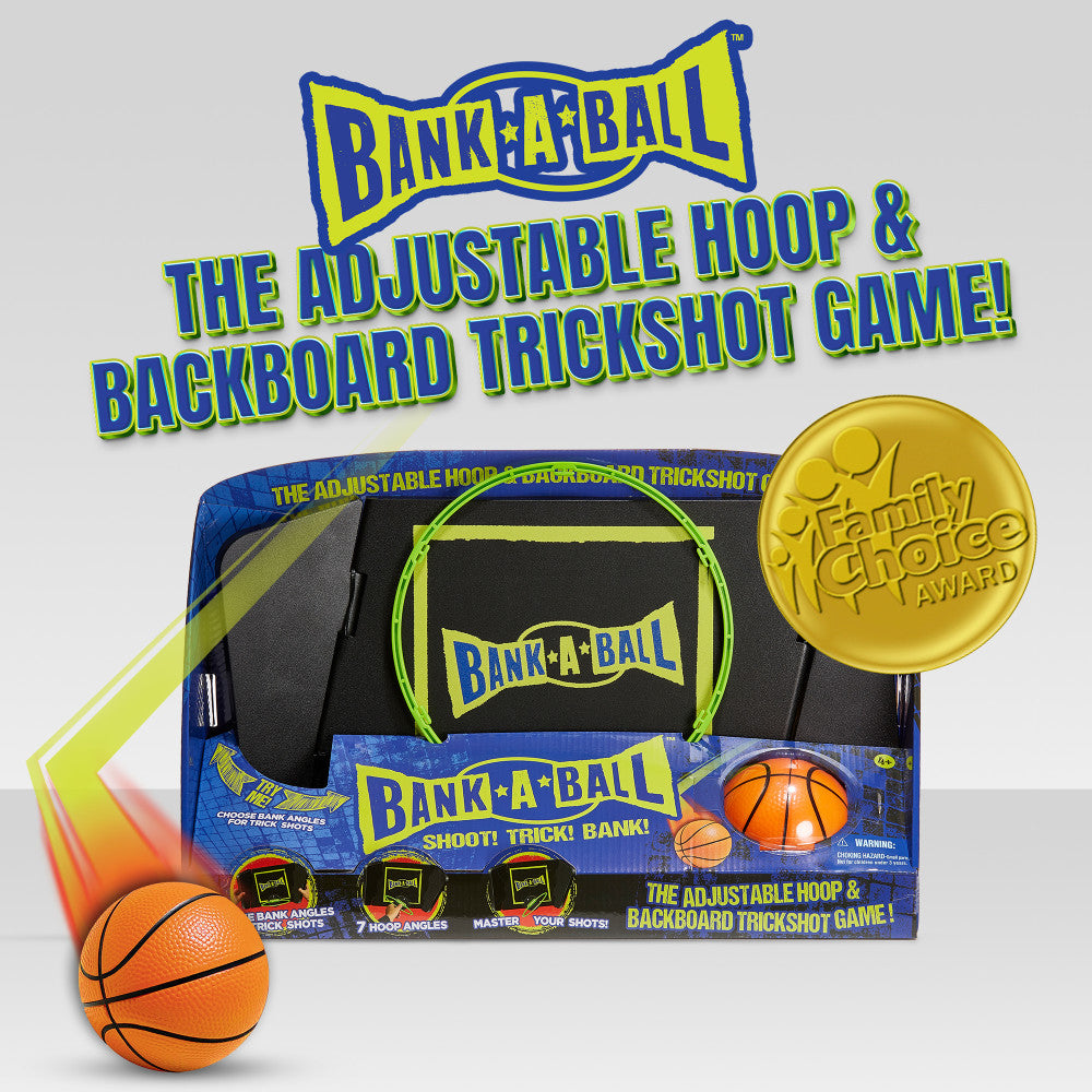 A Better Design: Bank-A-Ball - The Adjustable Hoop & Backboard Trickshot Game