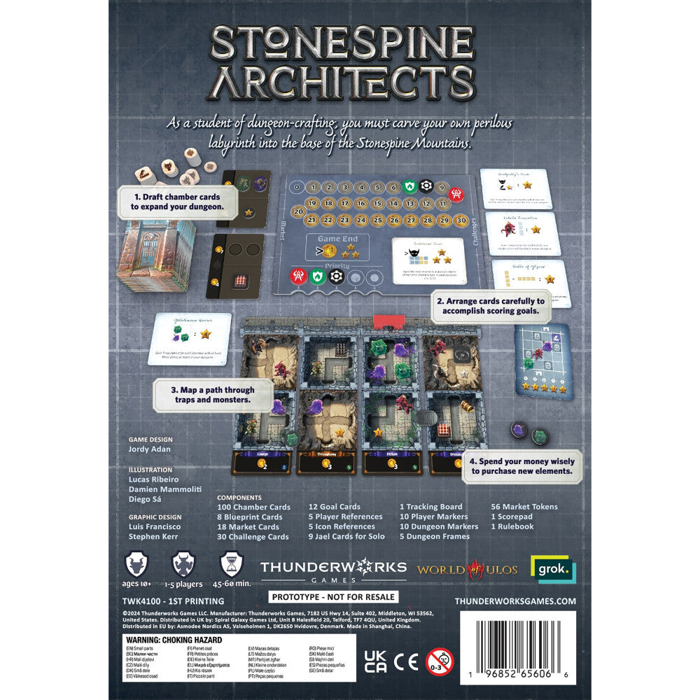 Stonespine Architects Dungeon-Building Card Game by Thunderworks Games, Ages 14+