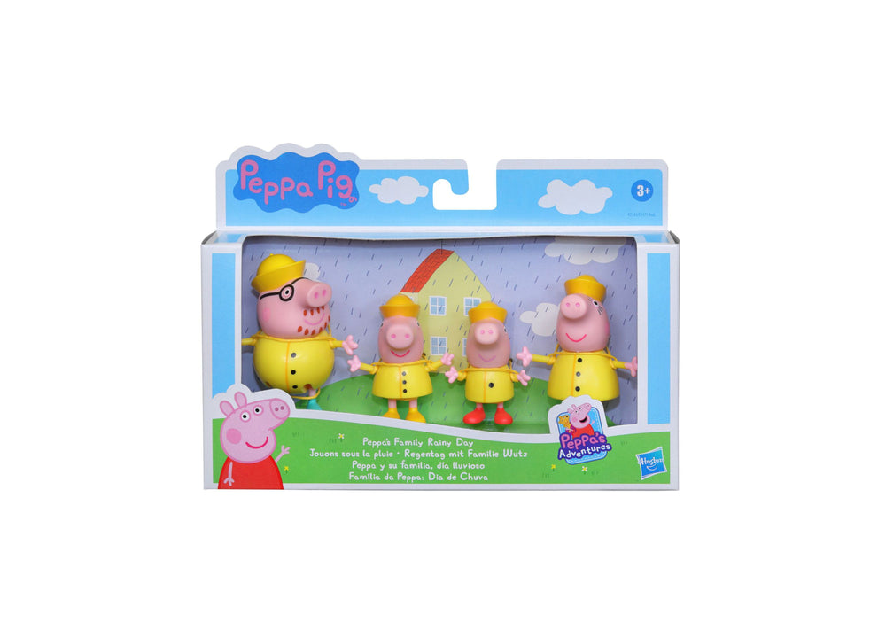 Peppa Pig Family Rainy Day Figure Set - 4-Pack