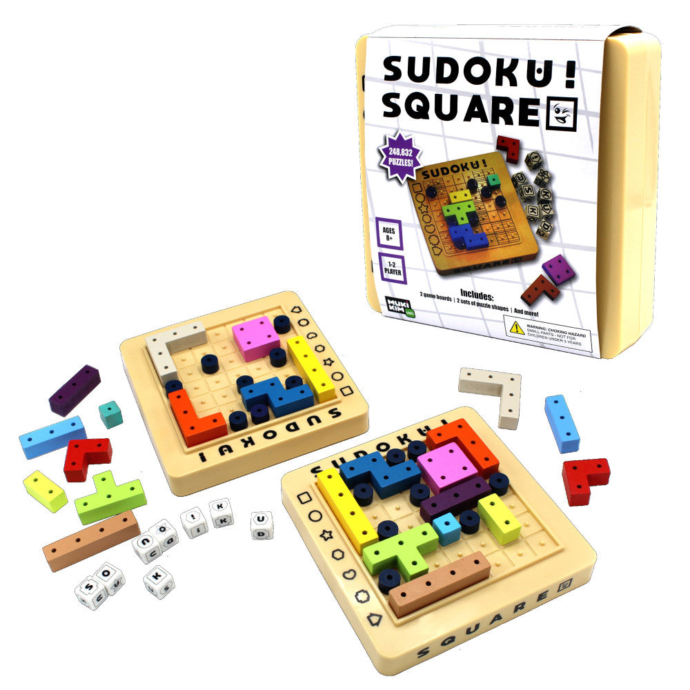 MukikiM: Sudoku Square - Strategy Puzzle Game W/ A Twist!, Ages 8+, 1-2 Players