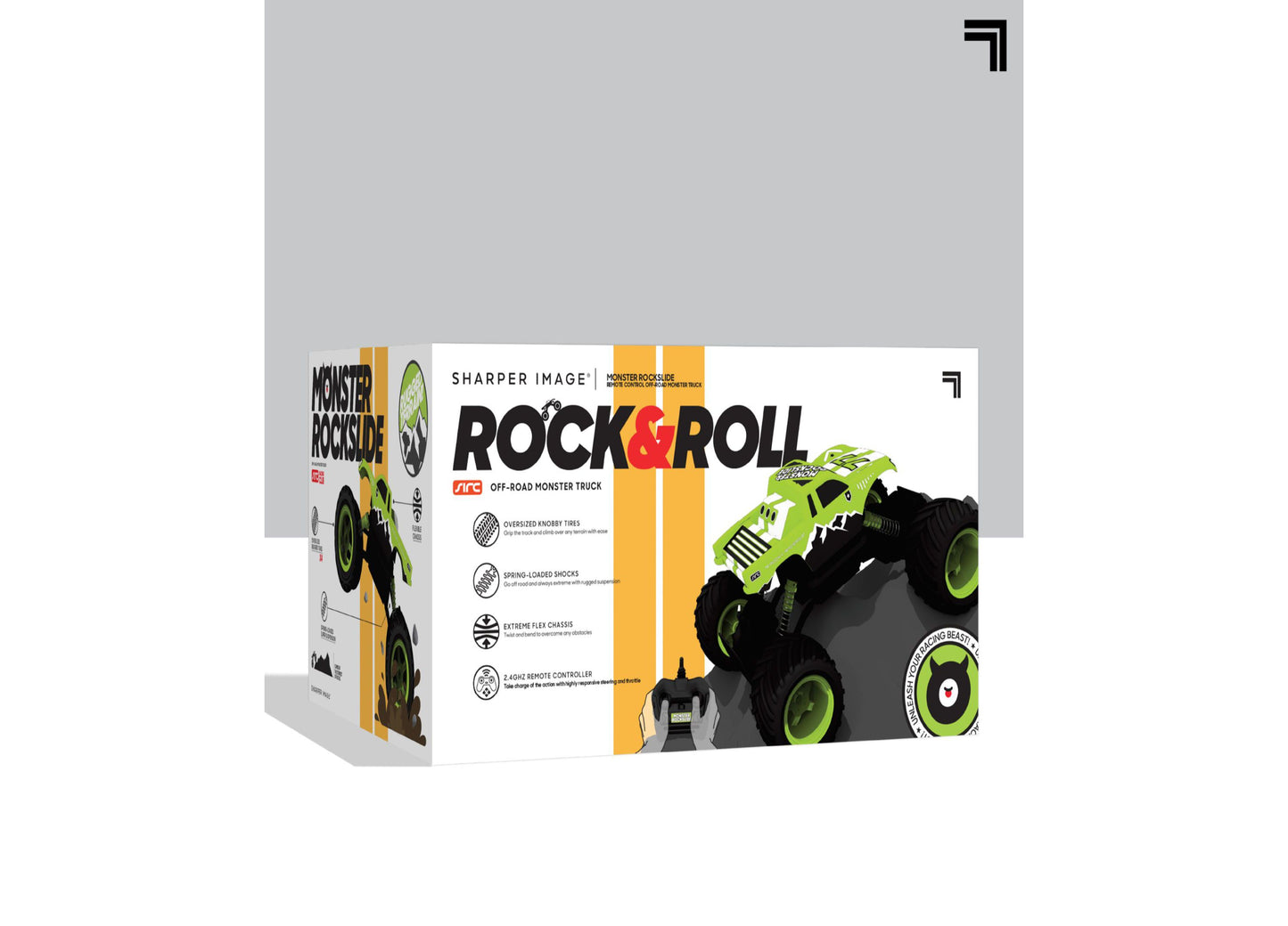 Sharper Image RC Monster Rockslide - 2.4 GHz Off-Road Monster Truck - Green