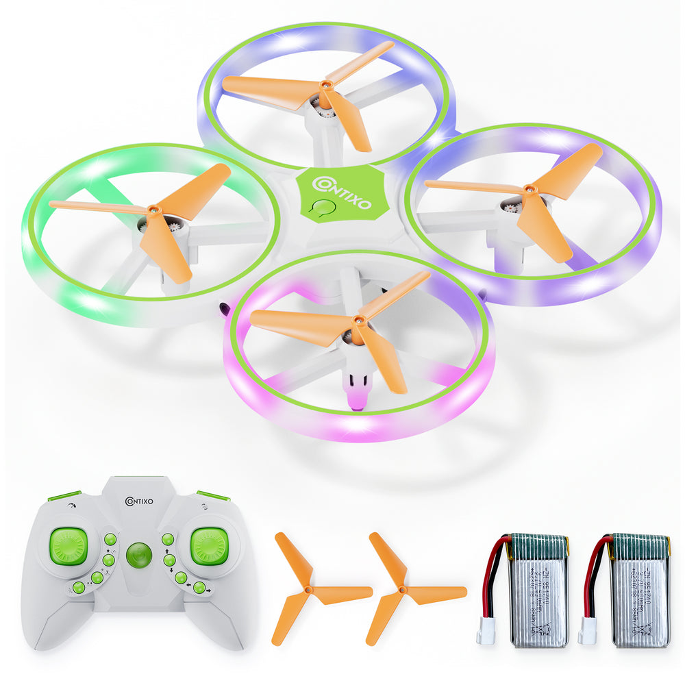 Contixo TD1 Dragonfly LED Light Effects Stunt Drone - 2.4 GHz Green