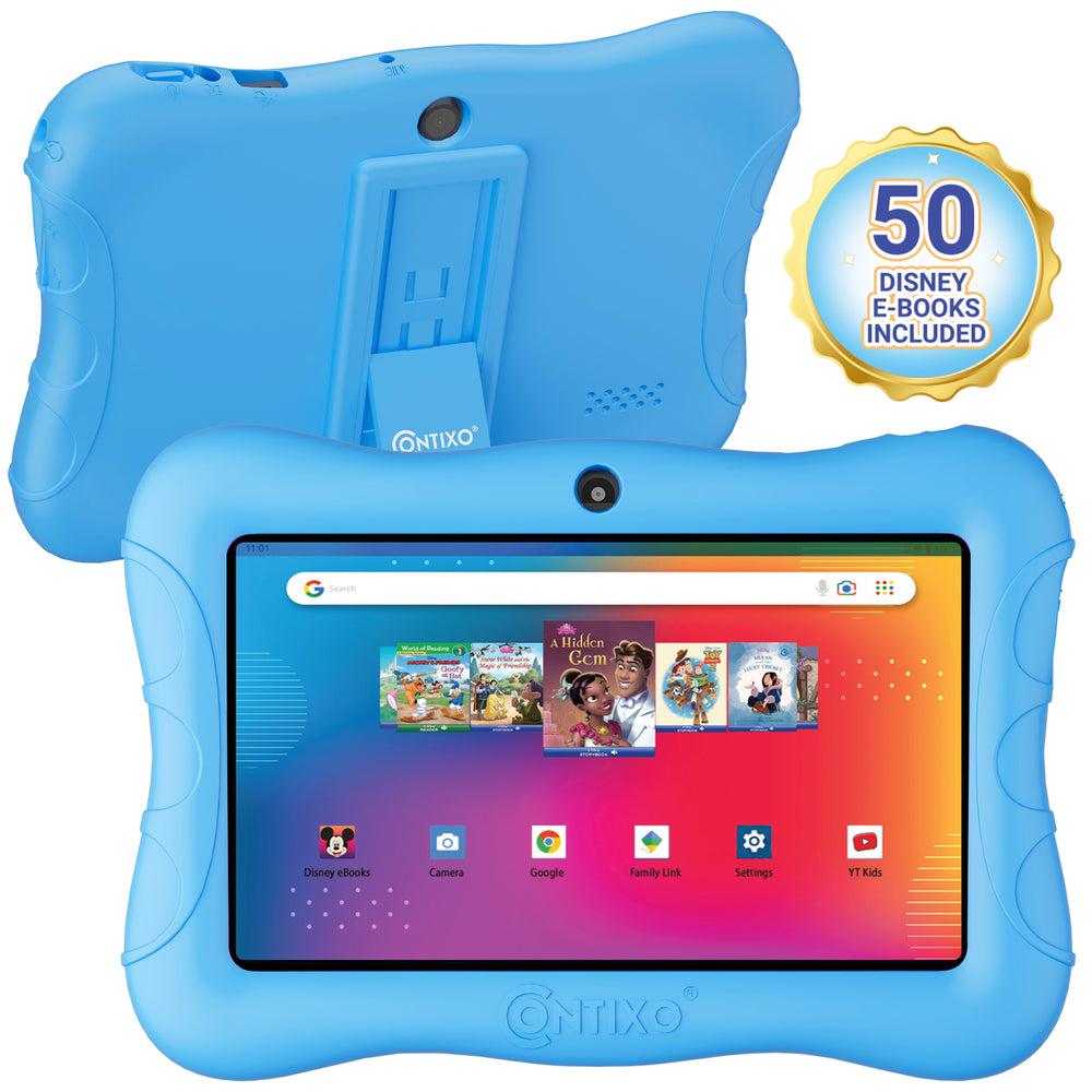 Contixo V9 7-Inch Kids 32GB HD Tablet with 50 Disney E-Books - Blue