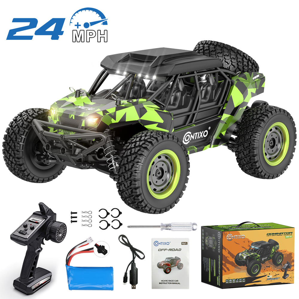 Contixo HC4 Dominator 1:16 Scale RC Offroad 4WD UTV Monster Truck - Green