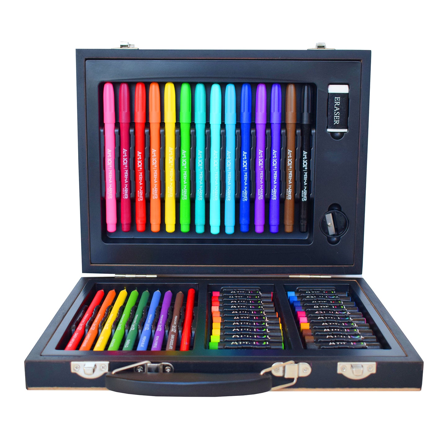 Art 101 Color & Sketch 58-Piece Art Set - Customize Your Own Wood Case