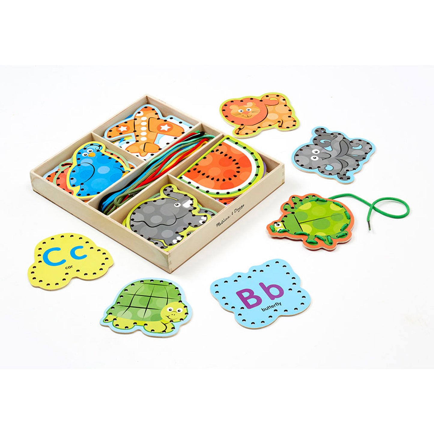 Melissa & Doug Alphabet Lacing Cards - Educational Learning Toy