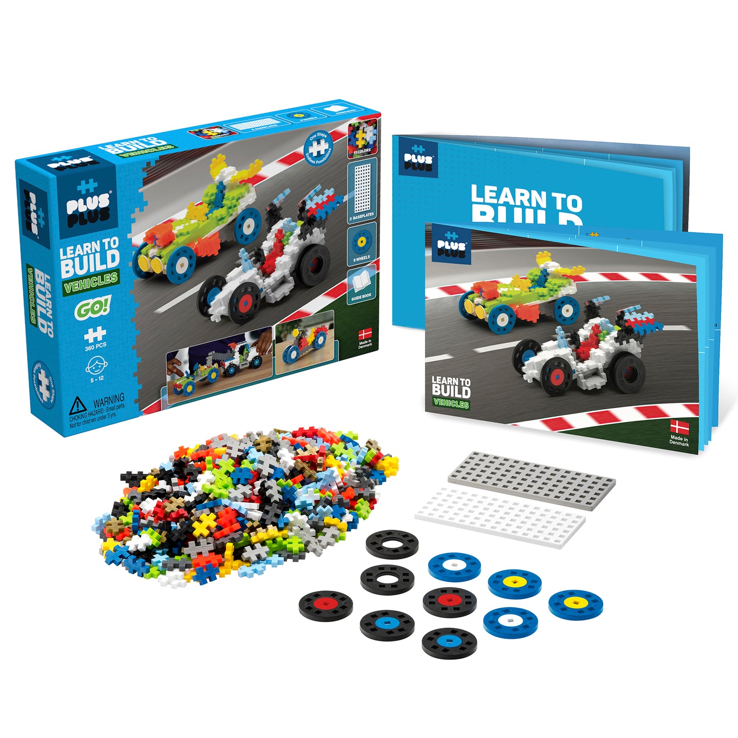 Plus-Plus Learn to Build GO! Vehicles Set - 360 Pieces