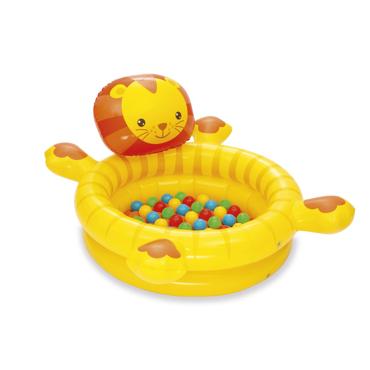 Up, In & Over Lion-Themed Inflatable Ball Pit, 44x39x24 Inches