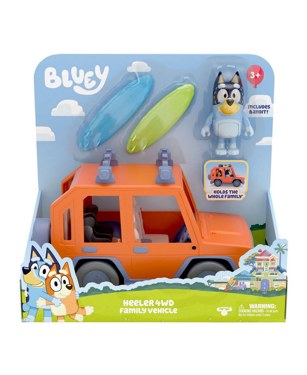 Bluey Heeler 4WD Family Cruiser Playset with Bandit Figure and Surfboards