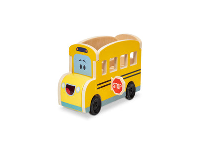 Melissa & Doug Blue's Clues You Wooden Pull-Back School Bus - 9 Piece Set