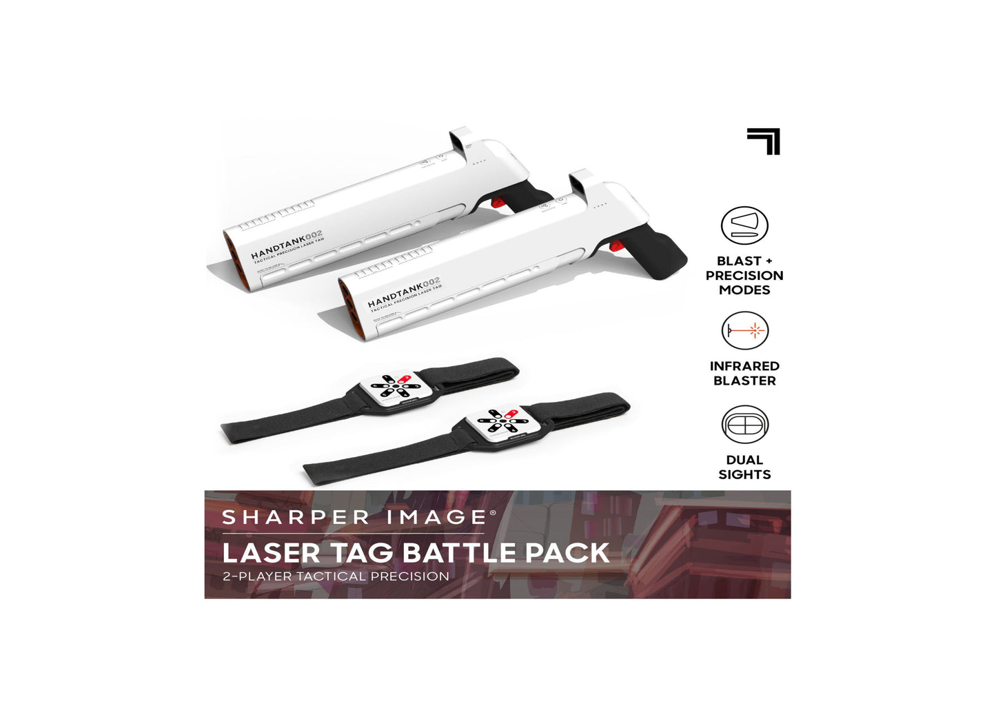 Sharper Image 2 Player Laser Tag Handtank Blast Pack with Grenade