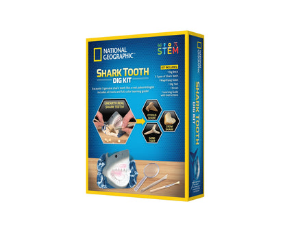 National Geographic Shark Tooth Excavation Kit ‚Äì Discover Real Fossils