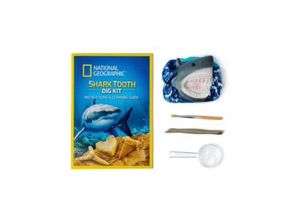 National Geographic Shark Tooth Excavation Kit ‚Äì Discover Real Fossils