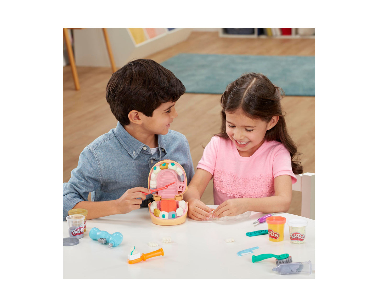 Play-Doh Drill 'n Fill Dentist Toy Set with Dental Tools and Non-Toxic Dough