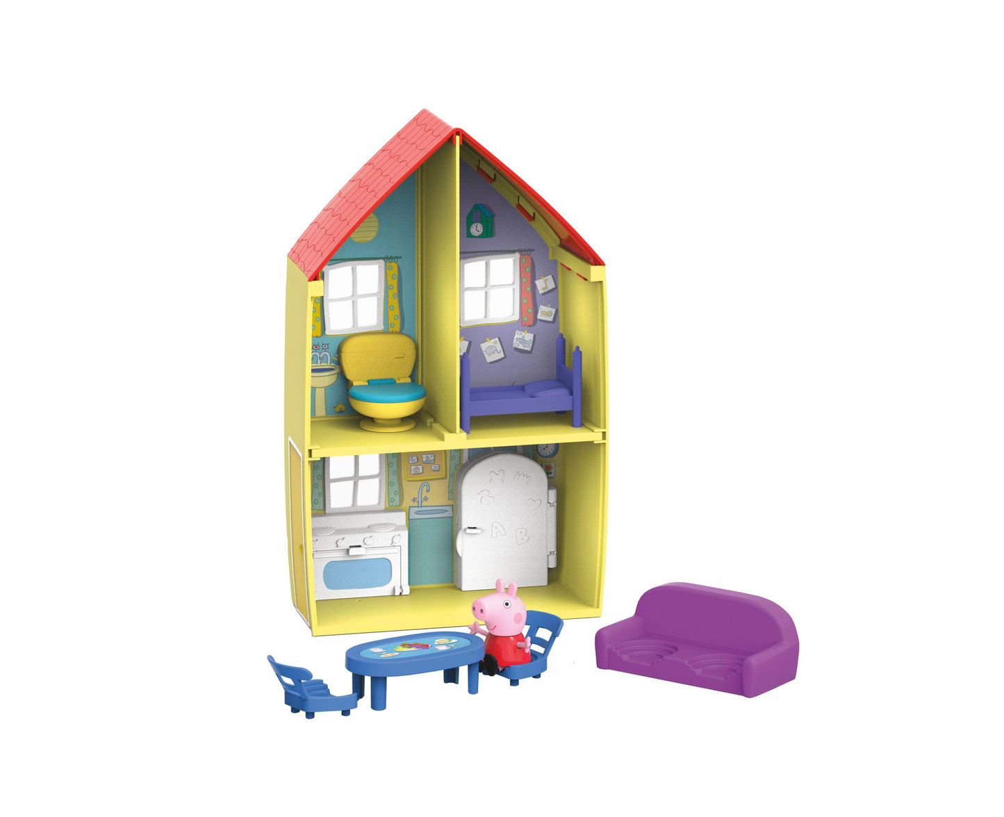 Peppa Pig Family House Playset with Accessories - 7 Pieces