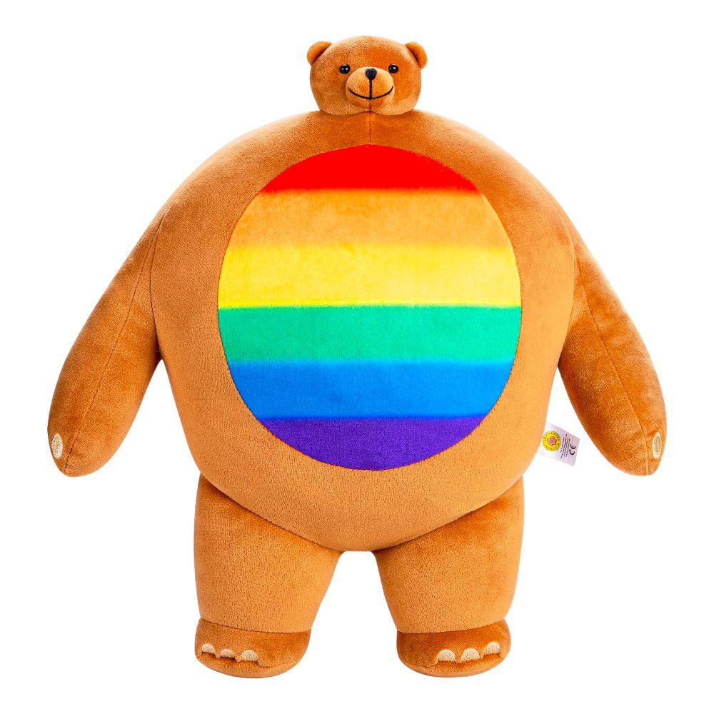 Tiny Headed Rainbow Pride Bear 15in