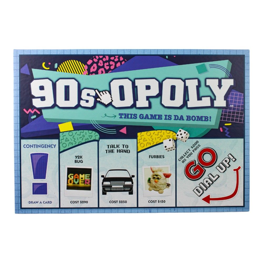 90s Opoly Board Game - Nostalgic Monopoly Twist with Iconic 90s Vibes ...