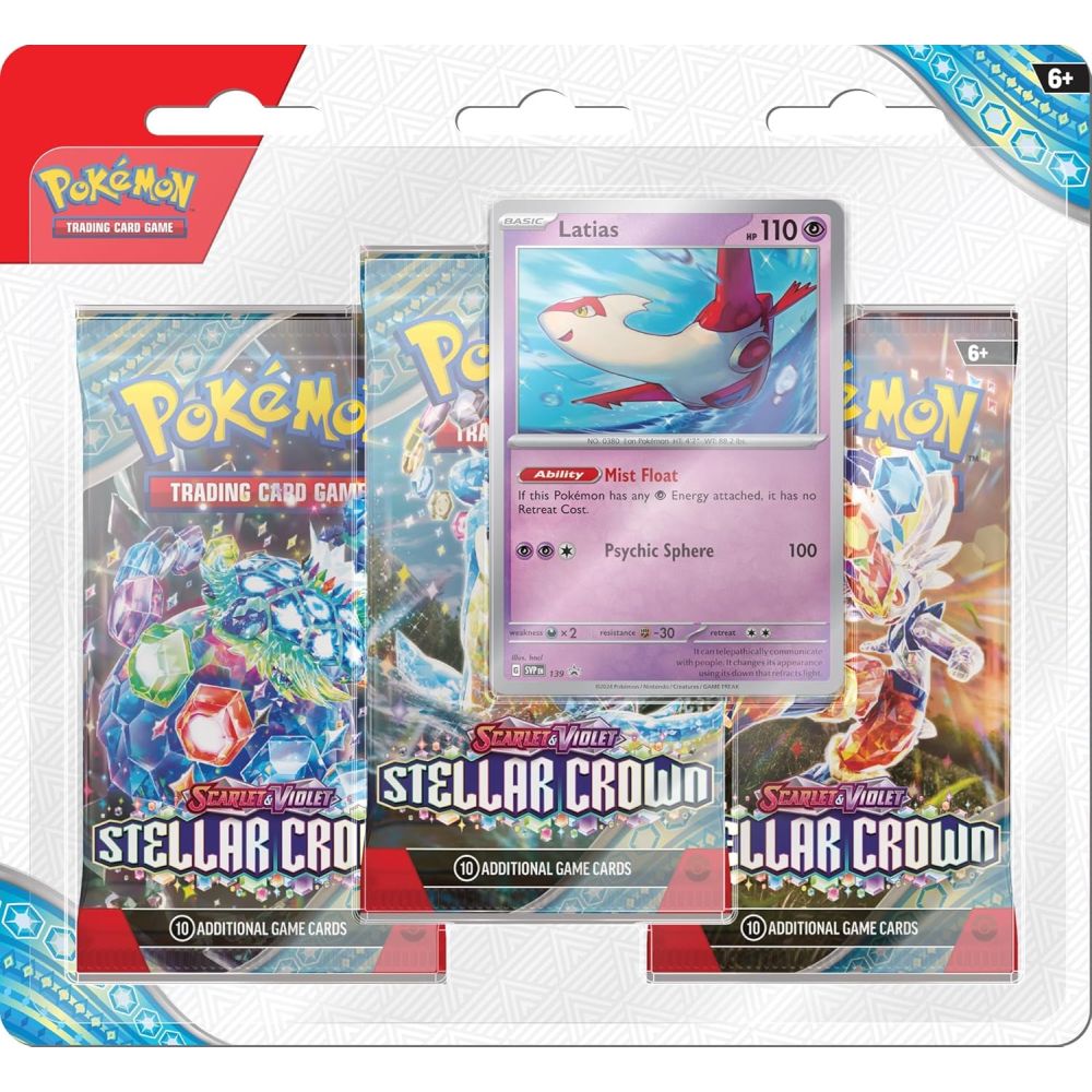 Pokemon Scarlet and Violet Stellar Crown 3-Pack Bo