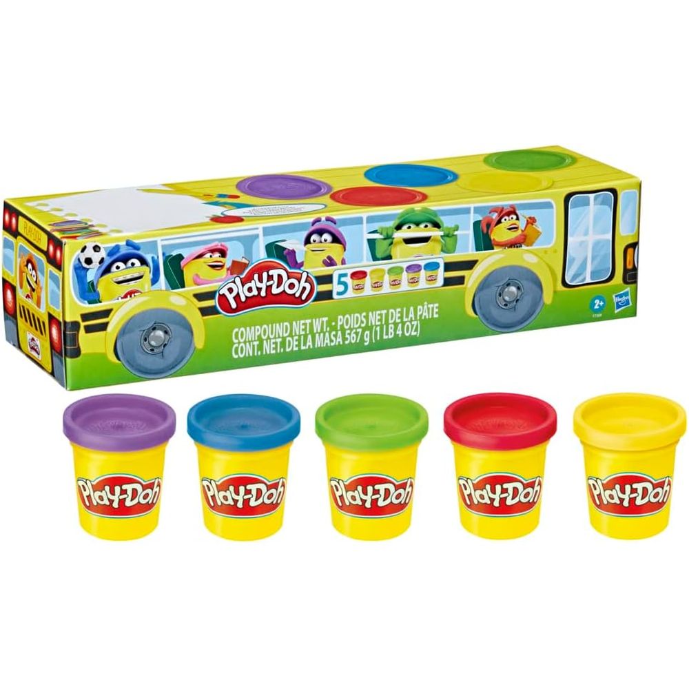 Play-Doh Multi-Color 5 Pack Back to School Set