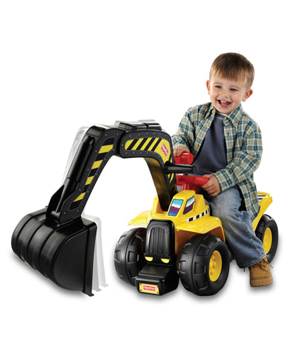 Fisher-Price Big Action Dig N' Ride - Motorized Ride-On with Realistic Sounds