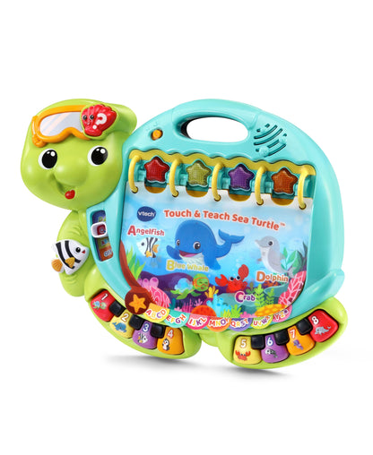 VTech Touch & Teach Sea Turtle - Interactive Educational Toy with Music and Light