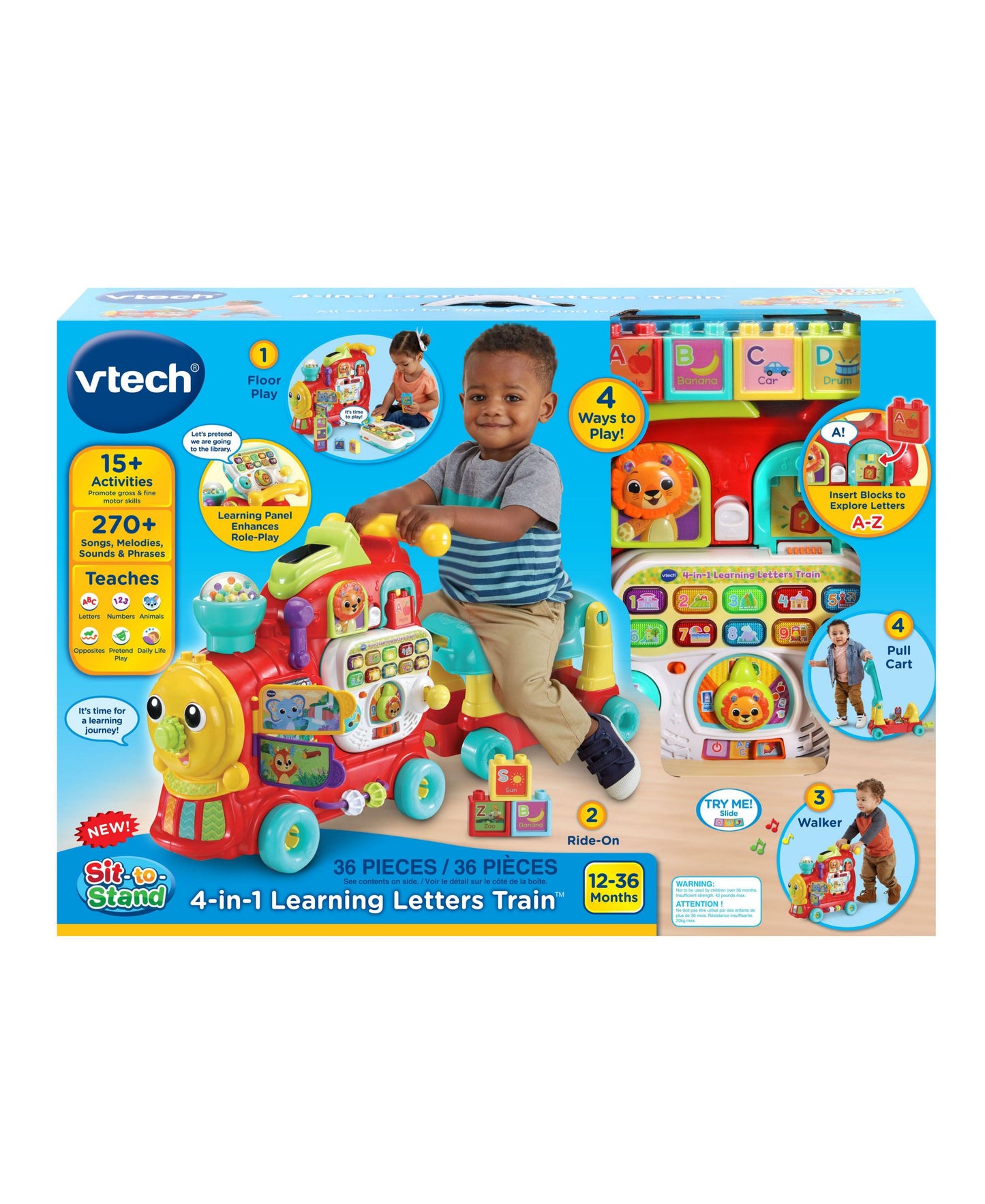 VTech 4-in-1 Learning Letters Train for Toddlers