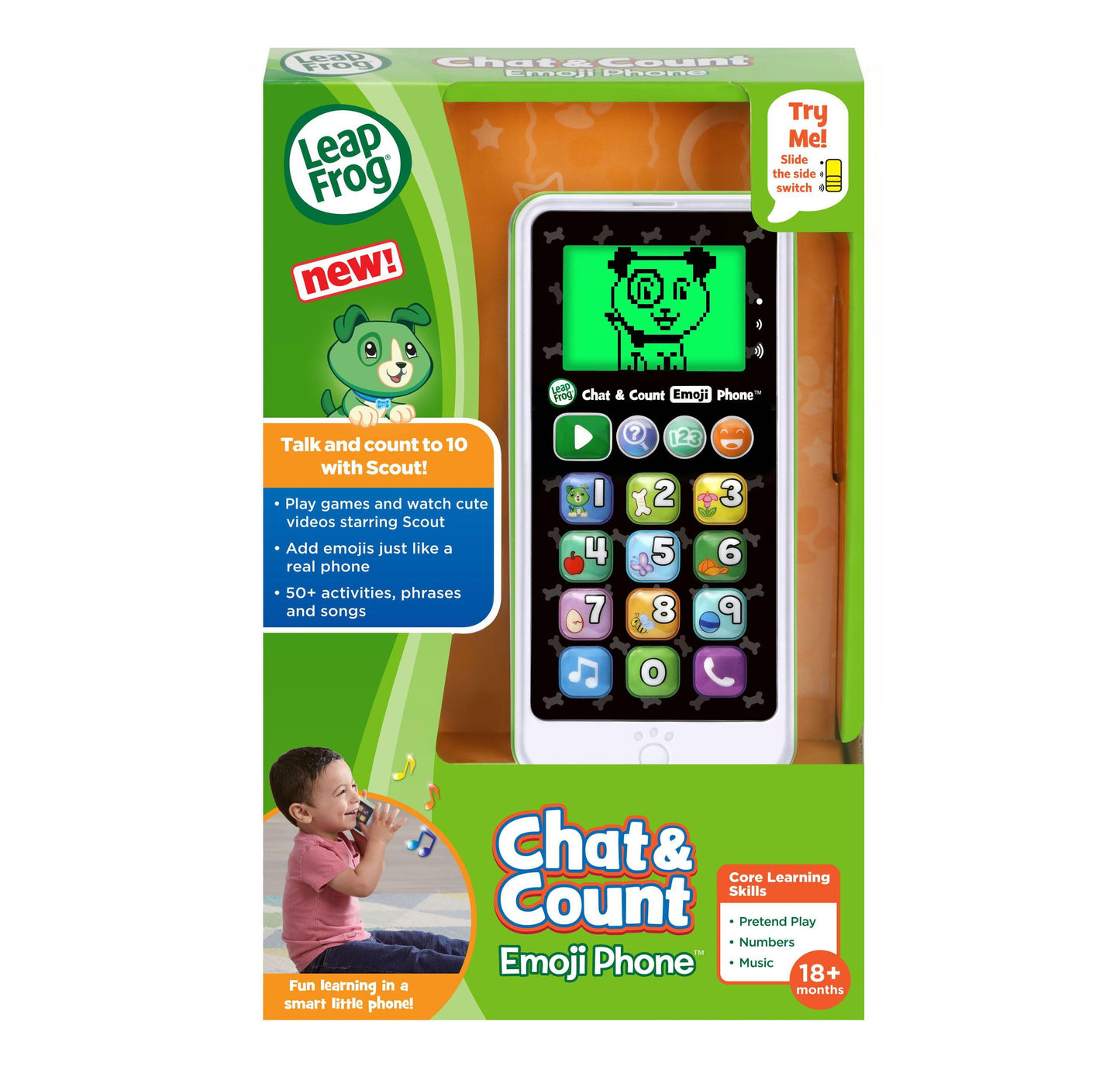 LeapFrog Chat & Count Emoji Phone - Interactive Toddler Toy