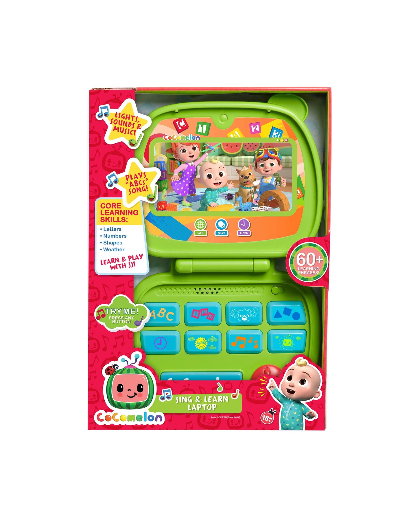 CoComelon Sing and Learn Laptop - Interactive Educational Toy with Lights and Sounds