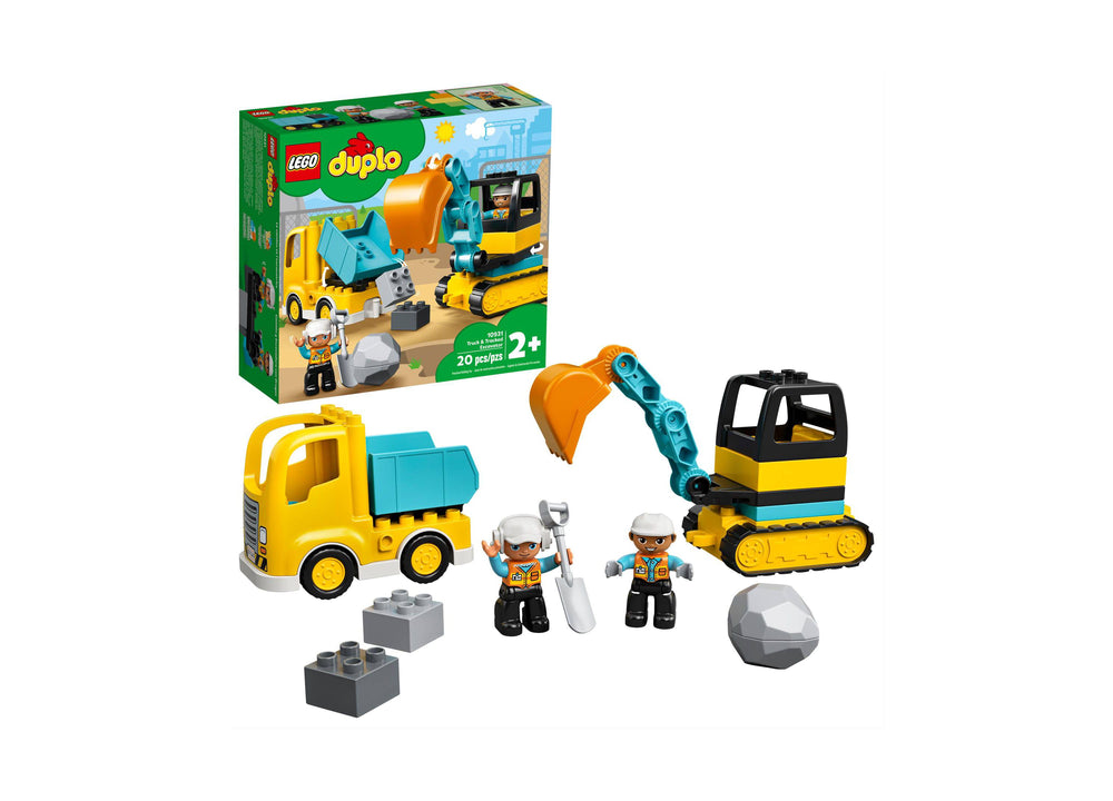 LEGO DUPLO Town Construction Truck & Excavator 10931 Building Set - 20 Pieces