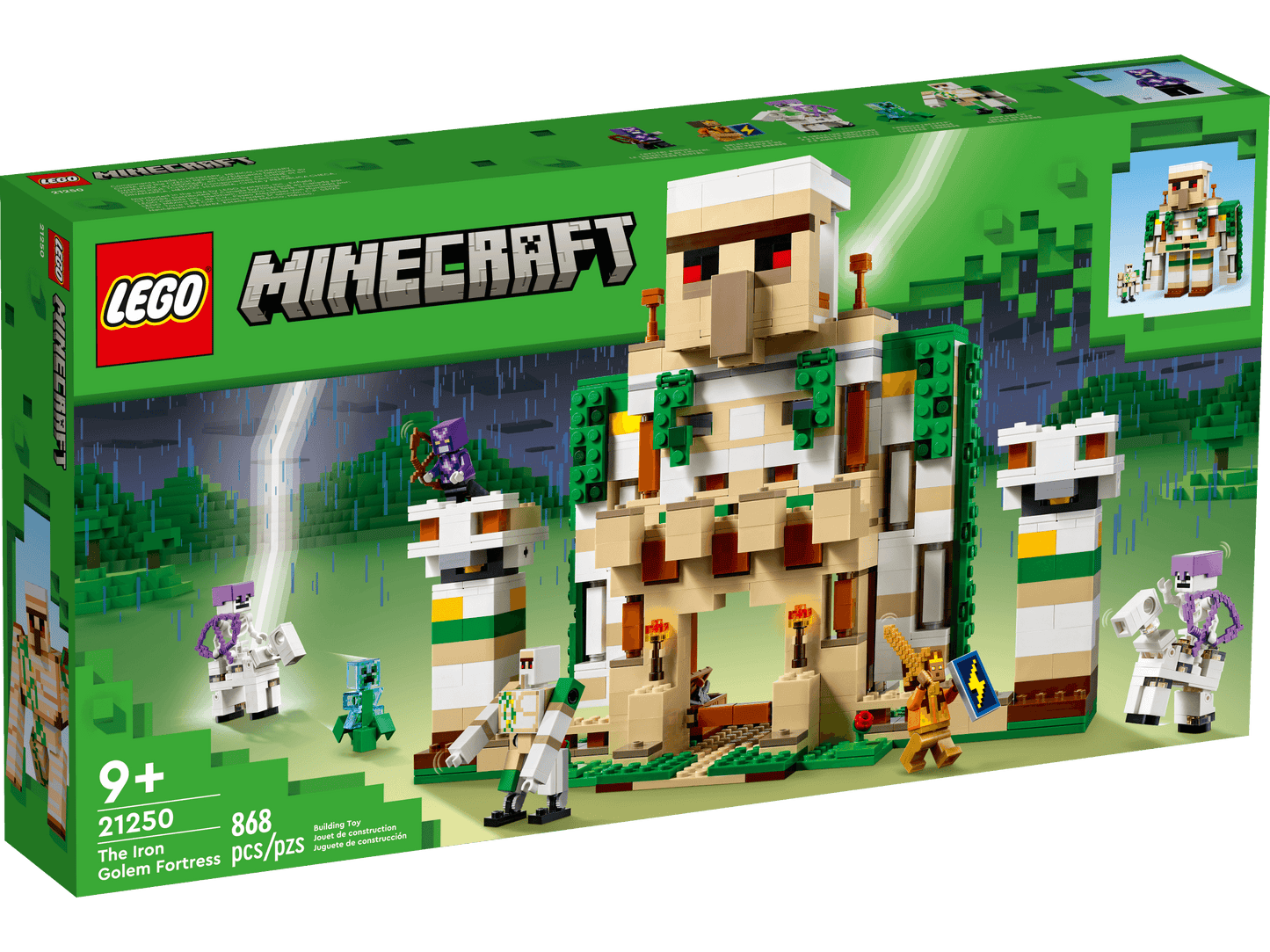 LEGO Minecraft The Iron Golem Fortress 21250 Building Set - 868 Pieces