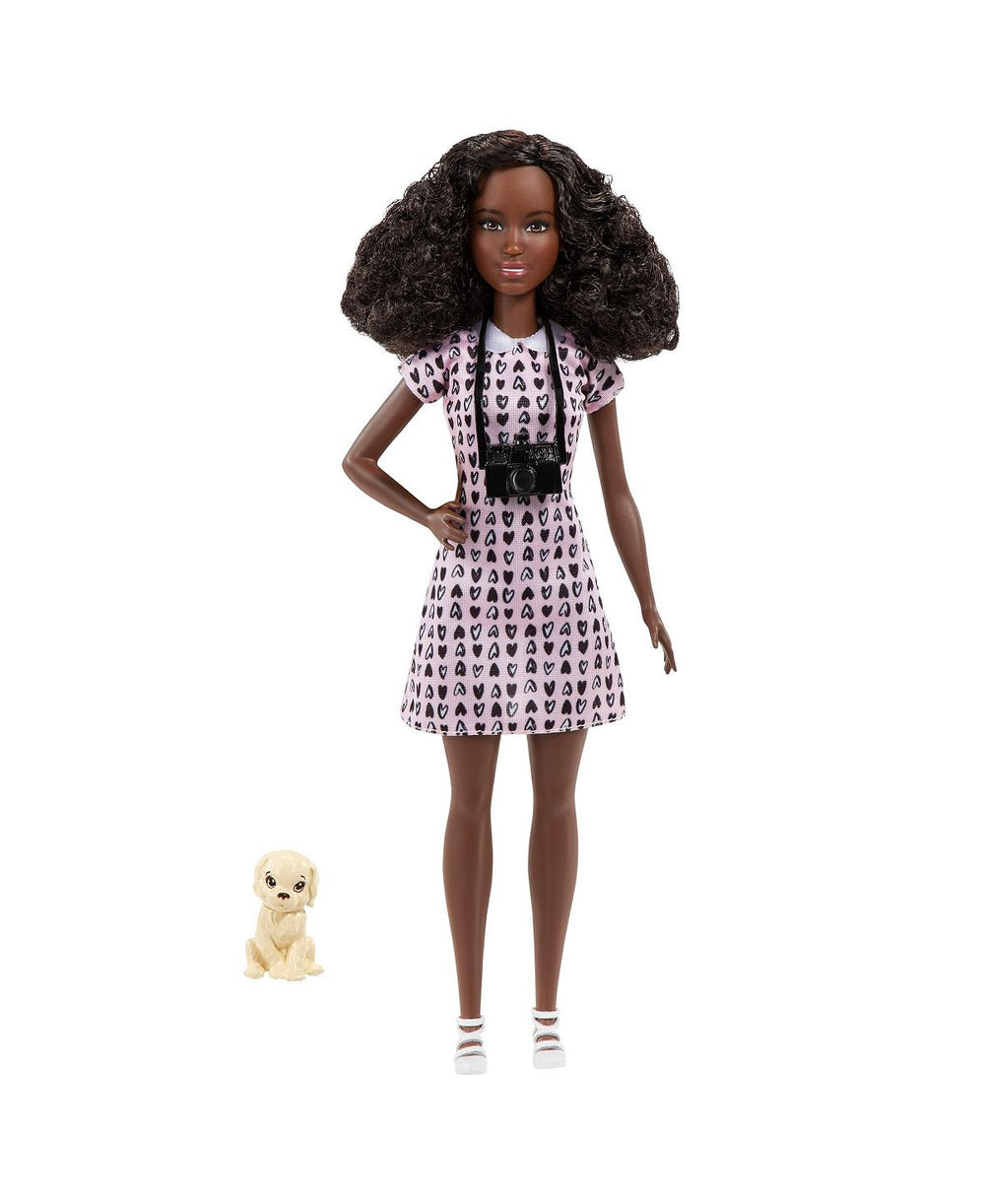 Barbie Pet Photographer Doll with Camera and Puppy Accessory