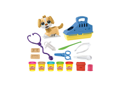 Play-Doh Care and Carry Vet Set - 17-Piece Interactive Toy Veterinary Kit