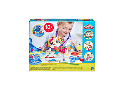 Play-Doh Care and Carry Vet Set - 17-Piece Interactive Toy Veterinary Kit