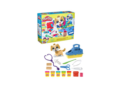 Play-Doh Care and Carry Vet Set - 17-Piece Interactive Toy Veterinary Kit