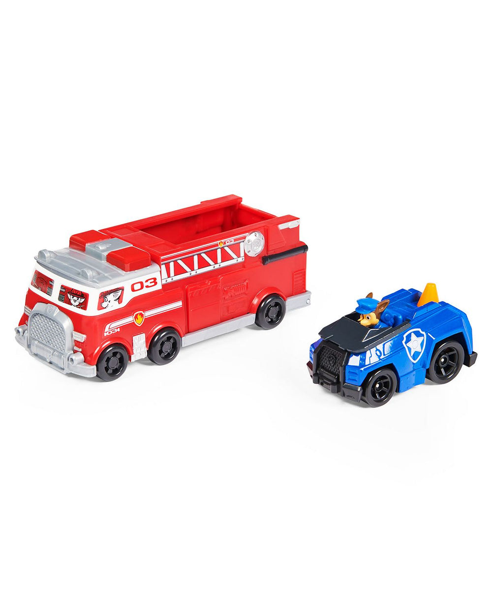 PAW Patrol True Metal Ultimate Firetruck with 1:55 Scale Chase Vehicle