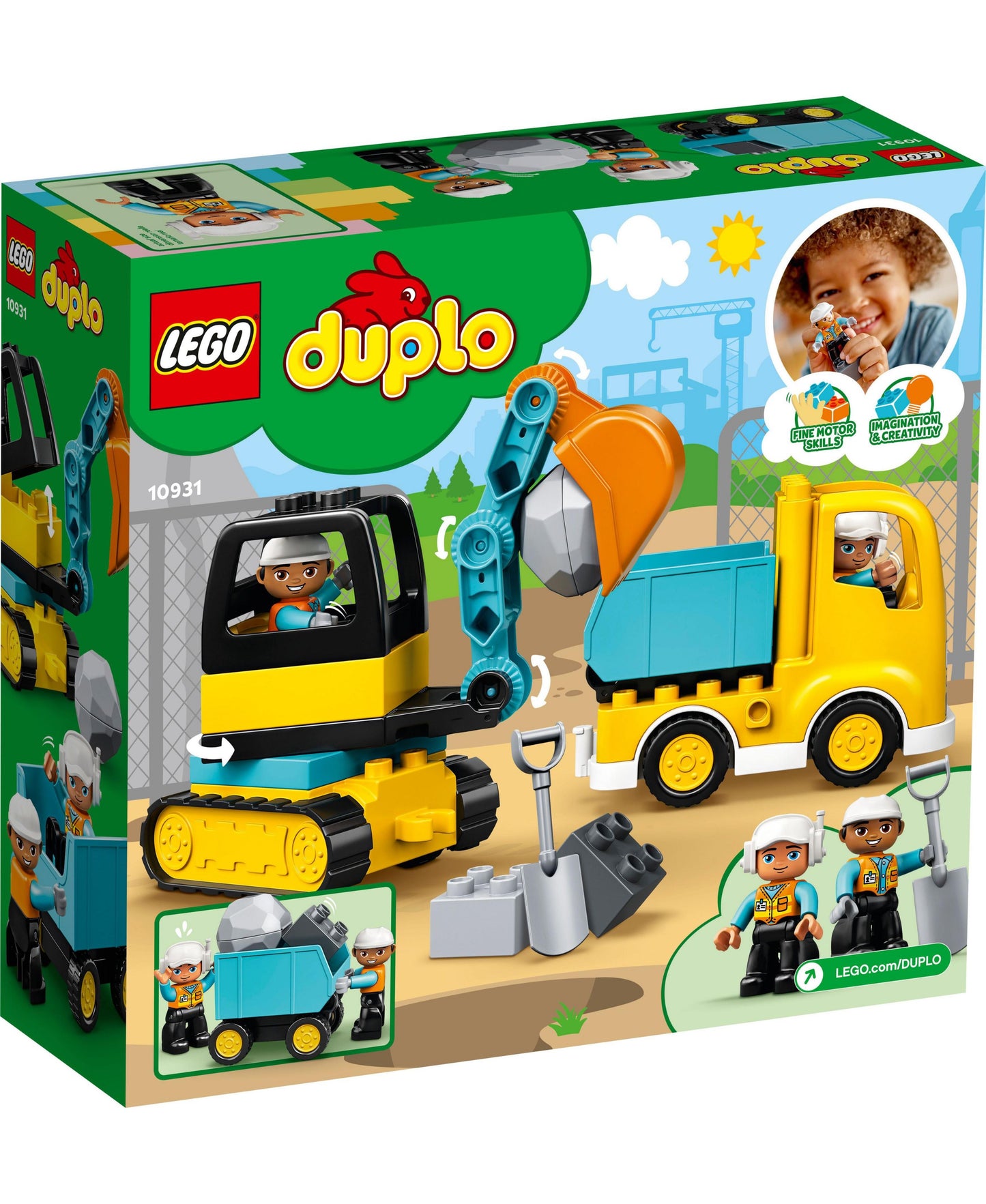 LEGO DUPLO Town Construction Truck & Excavator 10931 Building Set - 20 Pieces