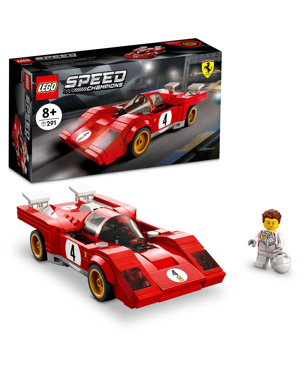 LEGO Speed Champions 1970 Ferrari 512 M Building Kit, 291 Pieces