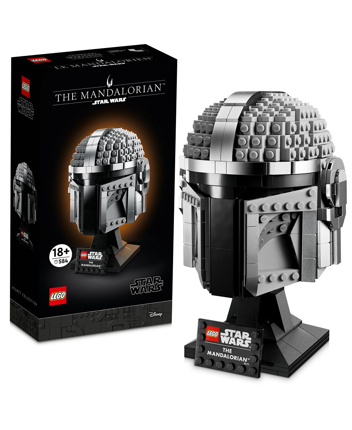 LEGO Star Wars The Mandalorian Helmet 18 cm Collectible Building Kit