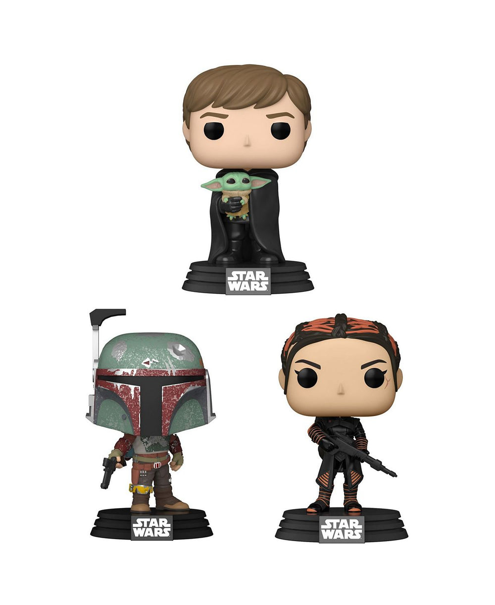 Funko POP! Star Wars Mandalorian 3.75 inch Vinyl Collectors Set - Marshal, Fennec Shand, Luke with Child