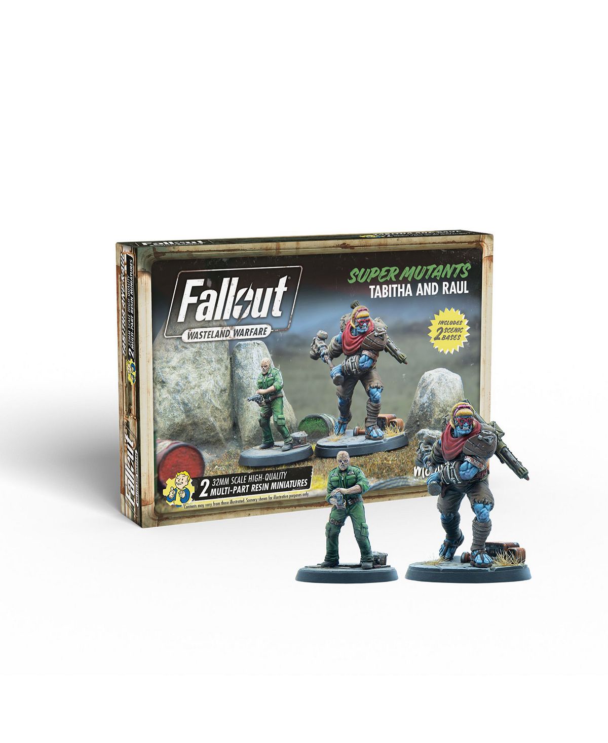 Fallout Wasteland Warfare - Super Mutants Tabitha and Raul Action Figures