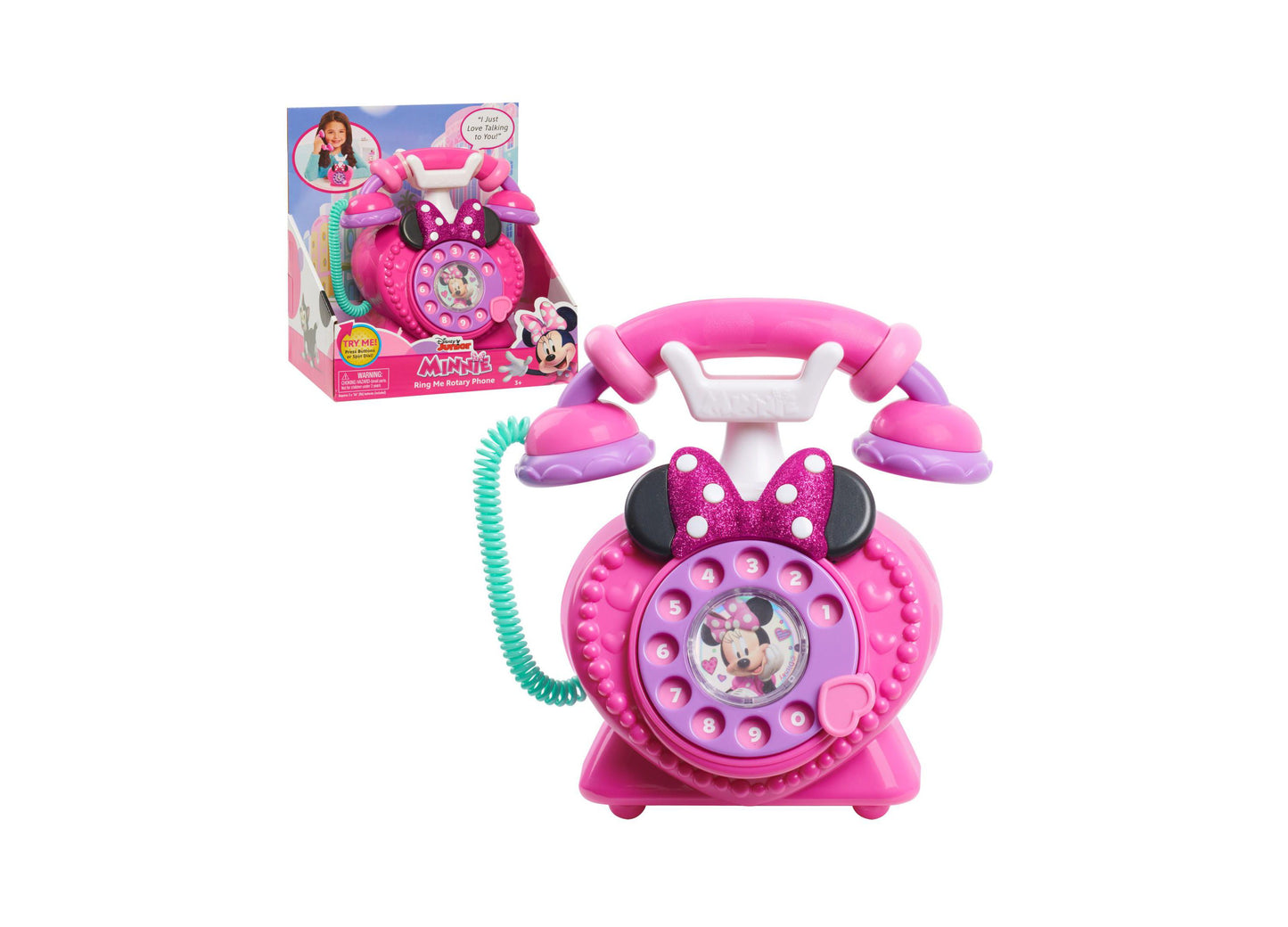 Disney Junior Minnie Mouse Ring Me Rotary Phone with Lights and Sounds