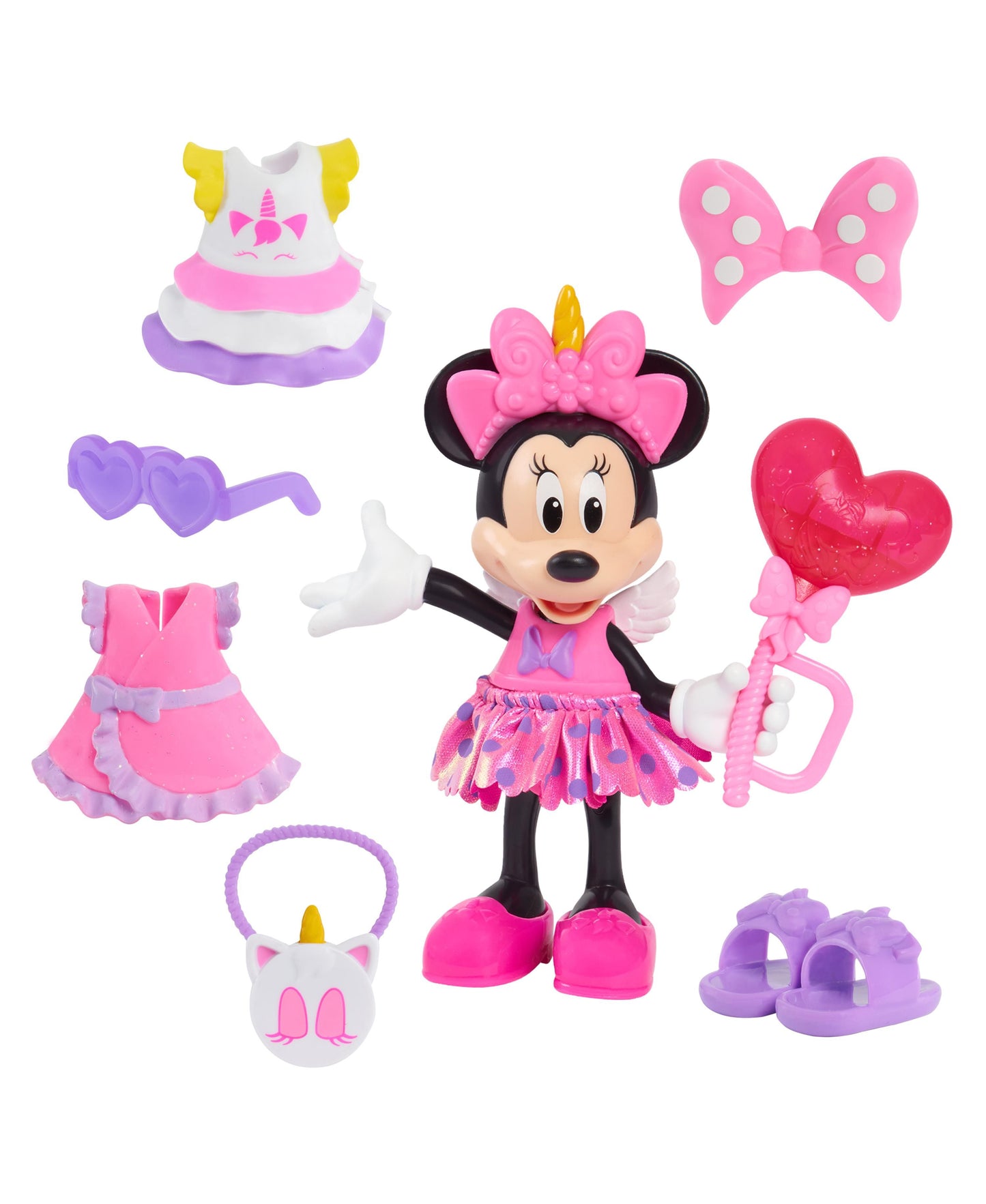 Minnie Mouse Fashion Unicorn Doll with Case, Set of 13