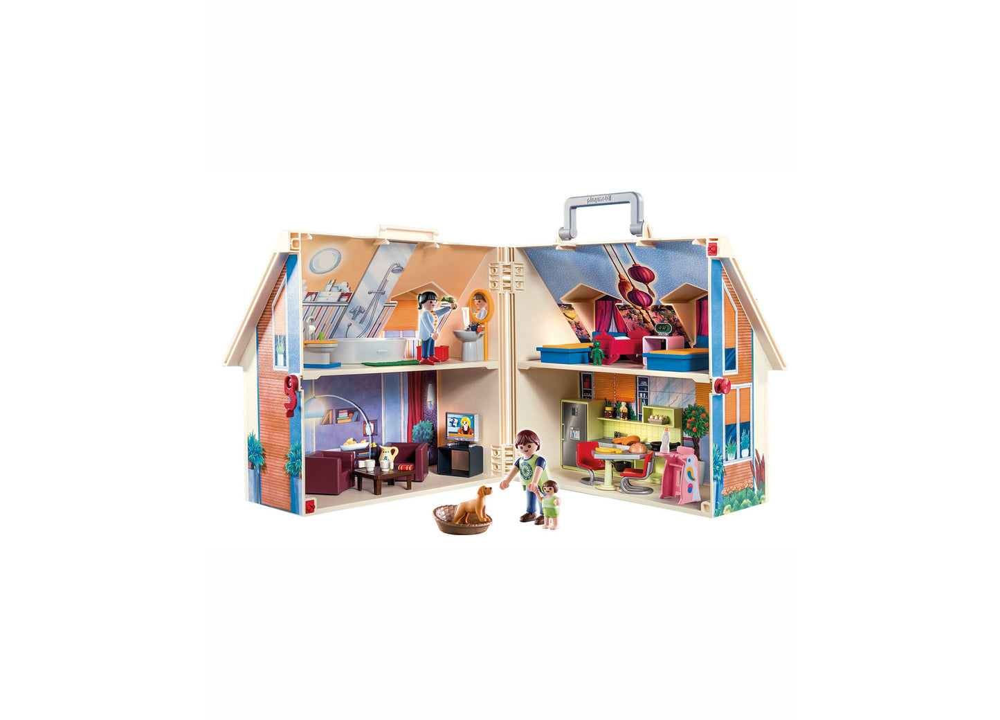 PLAYMOBIL Take Along Dollhouse with 64 Pieces and Portable Design